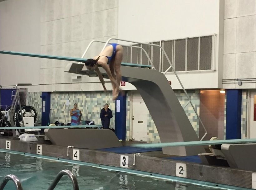 Liu Takes Top Spot in Conference in the Women's 3 Meter Diving Competition